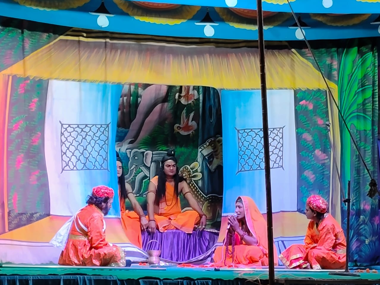 कवाई में श्रीरामलीला का भव्य मंचन